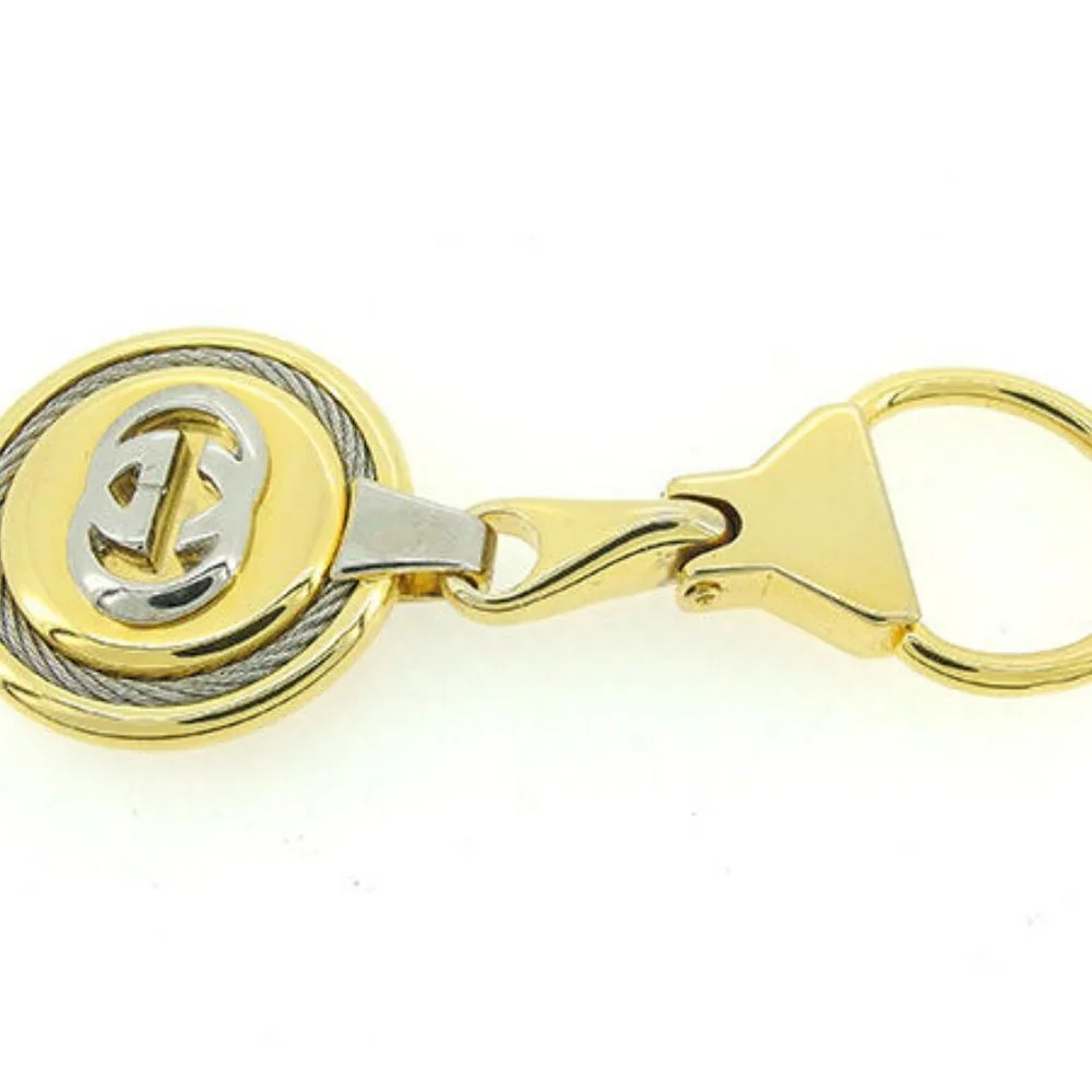Gucci key ring Key holder Interlocking Gold Silver Woman Authentic Used Y5421